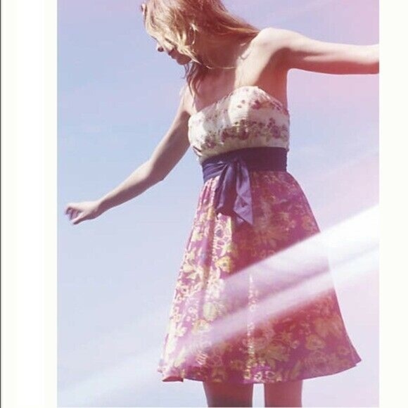 Anthropologie Dresses & Skirts - Anthropologie Maeve Strapless Floral Dress, size 4